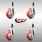 Service Caster 4 Inch 316SS Red Poly Swivel 7/8 Inch Expanding Stem Caster Set Brake SCC SCC-SS316EX20S414-PPUB-RED-TLB-78-4 - alternate 3